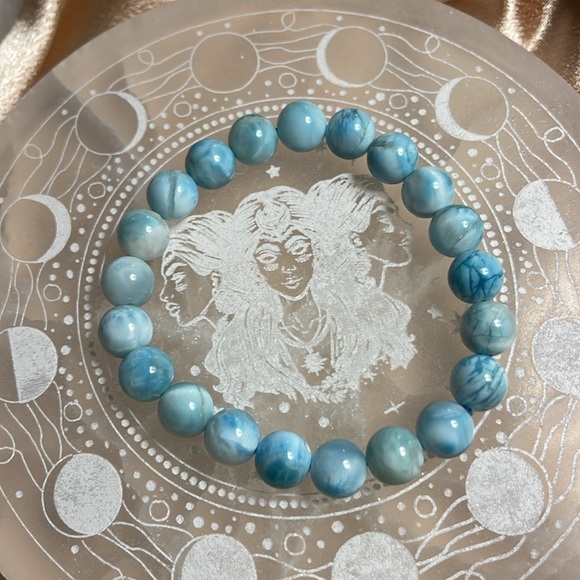 Larimar Bracelet (8mm) 🦋 - Picture 4 of 4